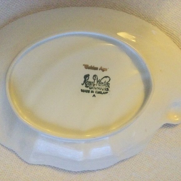 Vintage Royal Winton Grimwade Golden Age shell dish & saucer plate bundle - Picture 9 of 10